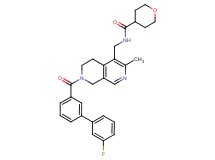N-({7-[(3'-fluoro-3-biphenylyl)carbonyl]-3-methyl-5,6,7,8-tetrahydro-2,7-naphthyridin-4-yl}methyl)tetrahydro-2H-pyran-4-carboxamide