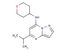 5-isopropyl-N-(tetrahydro-2H-pyran-4-yl)pyrazolo[1,5-a]pyrimidin-7-amine