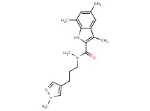 N,3,5,7-tetramethyl-N-[3-(1-methyl-1H-pyrazol-4-yl)propyl]-1H-indole-2-carboxamide
