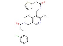 N-({7-[3-(2-chlorophenyl)propanoyl]-3-methyl-5,6,7,8-tetrahydro-2,7-naphthyridin-4-yl}methyl)-2-(2-thienyl)acetamide