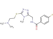 N-[(5-{[2-(dimethylamino)ethyl]thio}-4-methyl-4H-1,2,4-triazol-3-yl)methyl]-4-fluorobenzamide