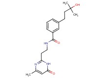 3-(3-hydroxy-3-methylbutyl)-N-[2-(4-methyl-6-oxo-1,6-dihydro-2-pyrimidinyl)ethyl]benzamide