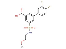 3',4'-difluoro-5-{[(2-methoxyethyl)amino]sulfonyl}biphenyl-3-carboxylic acid