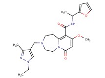 3-[(1-ethyl-3-methyl-1H-pyrazol-4-yl)methyl]-N-[1-(2-furyl)ethyl]-9-methoxy-7-oxo-1,2,3,4,5,7-hexahydropyrido[1,2-d][1,4]diazepine-10-carboxamide
