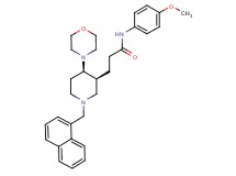 N-(4-methoxyphenyl)-3-[(3S*,4R*)-4-(4-morpholinyl)-1-(1-naphthylmethyl)-3-piperidinyl]propanamide