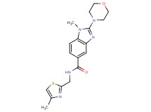 1-methyl-N-[(4-methyl-1,3-thiazol-2-yl)methyl]-2-(4-morpholinyl)-1H-benzimidazole-5-carboxamide