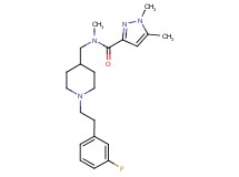 N-({1-[2-(3-fluorophenyl)ethyl]-4-piperidinyl}methyl)-N,1,5-trimethyl-1H-pyrazole-3-carboxamide