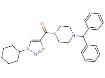 1-[(1-cyclohexyl-1H-1,2,3-triazol-4-yl)carbonyl]-4-(diphenylmethyl)piperazine