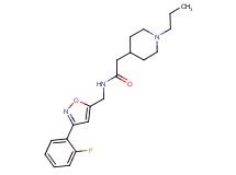 N-{[3-(2-fluorophenyl)-5-isoxazolyl]methyl}-2-(1-propyl-4-piperidinyl)acetamide