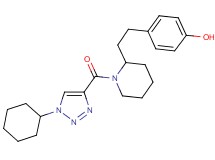 4-(2-{1-[(1-cyclohexyl-1H-1,2,3-triazol-4-yl)carbonyl]-2-piperidinyl}ethyl)phenol