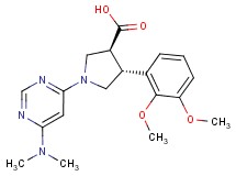 (3S*,4R*)-4-(2,3-dimethoxyphenyl)-1-[6-(dimethylamino)pyrimidin-4-yl]pyrrolidine-3-carboxylic acid