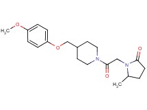 1-(2-{4-[(4-methoxyphenoxy)methyl]piperidin-1-yl}-2-oxoethyl)-5-methylpyrrolidin-2-one