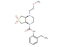 (4aS*,7aR*)-N-(2-ethylphenyl)-4-(2-methoxyethyl)hexahydrothieno[3,4-b]pyrazine-1(2H)-carboxamide 6,6-dioxide