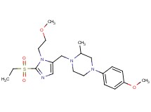 1-{[2-(ethylsulfonyl)-1-(2-methoxyethyl)-1H-imidazol-5-yl]methyl}-4-(4-methoxyphenyl)-2-methylpiperazine