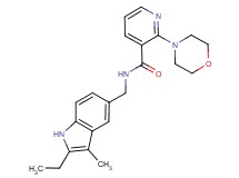 N-[(2-ethyl-3-methyl-1H-indol-5-yl)methyl]-2-morpholin-4-ylnicotinamide