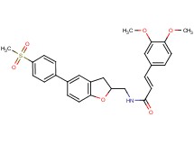 (2E)-3-(3,4-dimethoxyphenyl)-N-({5-[4-(methylsulfonyl)phenyl]-2,3-dihydro-1-benzofuran-2-yl}methyl)acrylamide
