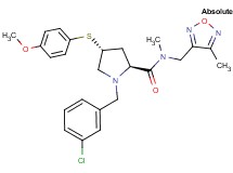 (4R)-1-(3-chlorobenzyl)-4-[(4-methoxyphenyl)thio]-N-methyl-N-[(4-methyl-1,2,5-oxadiazol-3-yl)methyl]-L-prolinamide