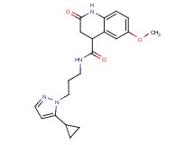 N-[3-(5-cyclopropyl-1H-pyrazol-1-yl)propyl]-6-methoxy-2-oxo-1,2,3,4-tetrahydro-4-quinolinecarboxamide