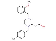 2-[4-(2-methoxybenzyl)-1-(4-methylbenzyl)-2-piperazinyl]ethanol