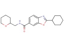 2-cyclohexyl-N-(tetrahydro-2H-pyran-2-ylmethyl)-1,3-benzoxazole-6-carboxamide