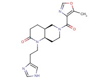 (4aS*,8aR*)-1-[2-(1H-imidazol-4-yl)ethyl]-6-[(5-methyl-1,3-oxazol-4-yl)carbonyl]octahydro-1,6-naphthyridin-2(1H)-one
