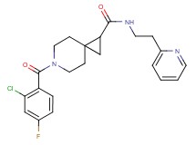6-(2-chloro-4-fluorobenzoyl)-N-[2-(2-pyridinyl)ethyl]-6-azaspiro[2.5]octane-1-carboxamide