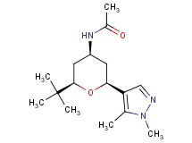 N-[(2R*,4R*,6S*)-2-tert-butyl-6-(1,5-dimethyl-1H-pyrazol-4-yl)tetrahydro-2H-pyran-4-yl]acetamide