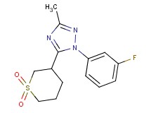 5-(1,1-dioxidotetrahydro-2H-thiopyran-3-yl)-1-(3-fluorophenyl)-3-methyl-1H-1,2,4-triazole