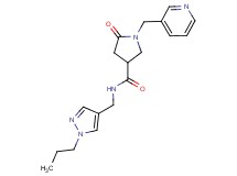 5-oxo-N-[(1-propyl-1H-pyrazol-4-yl)methyl]-1-(3-pyridinylmethyl)-3-pyrrolidinecarboxamide