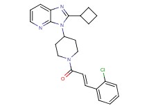 3-{1-[(2E)-3-(2-chlorophenyl)-2-propenoyl]-4-piperidinyl}-2-cyclobutyl-3H-imidazo[4,5-b]pyridine