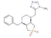 (4aR*,7aS*)-1-benzyl-4-[(4-methyl-4H-1,2,4-triazol-3-yl)methyl]octahydrothieno[3,4-b]pyrazine 6,6-dioxide