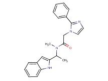 N-[1-(1H-indol-2-yl)ethyl]-N-methyl-2-(2-phenyl-1H-imidazol-1-yl)acetamide