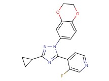 4-[3-cyclopropyl-1-(2,3-dihydro-1,4-benzodioxin-6-yl)-1H-1,2,4-triazol-5-yl]-3-fluoropyridine
