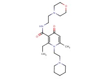 2-ethyl-6-methyl-N-[2-(4-morpholinyl)ethyl]-4-oxo-1-[2-(1-piperidinyl)ethyl]-1,4-dihydro-3-pyridinecarboxamide