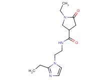1-ethyl-N-[2-(2-ethyl-1H-imidazol-1-yl)ethyl]-5-oxo-3-pyrrolidinecarboxamide