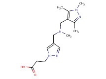 3-[4-({methyl[(1,3,5-trimethyl-1H-pyrazol-4-yl)methyl]amino}methyl)-1H-pyrazol-1-yl]propanoic acid