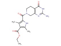ethyl 5-[(2-amino-4-oxo-4,5,6,8-tetrahydropyrido[3,4-d]pyrimidin-7(3H)-yl)carbonyl]-2,4-dimethyl-1H-pyrrole-3-carboxylate