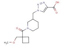 1-[(1-{[1-(methoxymethyl)cyclobutyl]carbonyl}piperidin-3-yl)methyl]-1H-1,2,3-triazole-4-carboxylic acid