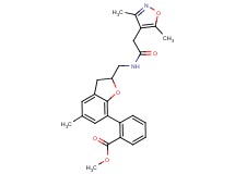 methyl 2-[2-({[(3,5-dimethyl-4-isoxazolyl)acetyl]amino}methyl)-5-methyl-2,3-dihydro-1-benzofuran-7-yl]benzoate