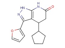 4-cyclopentyl-3-(2-furyl)-1,4,5,7-tetrahydro-6H-pyrazolo[3,4-b]pyridin-6-one