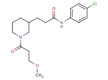 N-(4-chlorophenyl)-3-[1-(3-methoxypropanoyl)-3-piperidinyl]propanamide
