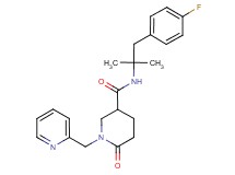 N-[2-(4-fluorophenyl)-1,1-dimethylethyl]-6-oxo-1-(2-pyridinylmethyl)-3-piperidinecarboxamide