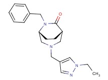 (1S*,5R*)-6-benzyl-3-[(1-ethyl-1H-pyrazol-4-yl)methyl]-3,6-diazabicyclo[3.2.2]nonan-7-one