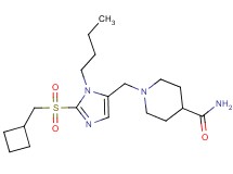 1-({1-butyl-2-[(cyclobutylmethyl)sulfonyl]-1H-imidazol-5-yl}methyl)-4-piperidinecarboxamide