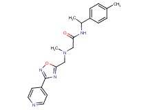 N-[1-(4-methylphenyl)ethyl]-2-{methyl[(3-pyridin-4-yl-1,2,4-oxadiazol-5-yl)methyl]amino}acetamide
