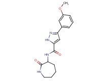 3-(3-methoxyphenyl)-N-(2-oxo-3-azepanyl)-1H-pyrazole-5-carboxamide