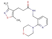 3-(3,5-dimethyl-4-isoxazolyl)-N-{[2-(4-morpholinyl)-3-pyridinyl]methyl}propanamide