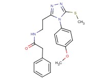 N-{2-[4-(4-methoxyphenyl)-5-(methylthio)-4H-1,2,4-triazol-3-yl]ethyl}-2-phenylacetamide