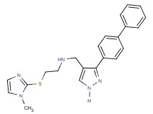N-{[3-(4-biphenylyl)-1H-pyrazol-4-yl]methyl}-2-[(1-methyl-1H-imidazol-2-yl)thio]ethanamine