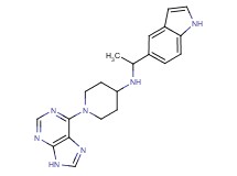 N-[1-(1H-indol-5-yl)ethyl]-1-(9H-purin-6-yl)piperidin-4-amine